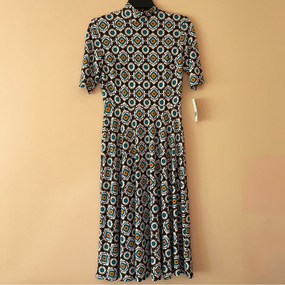 Donna Morgan Geo Print Mock Neck Dress